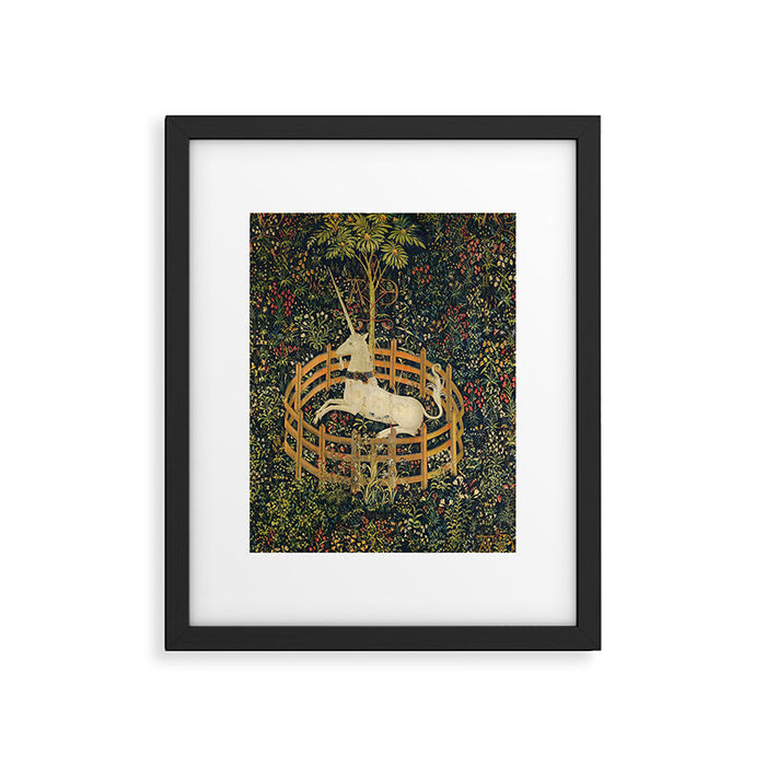 The Unicorn in Captivity (from the Unicorn Tapestries) 1495-1505 Framed Art Print Gallery Image 1