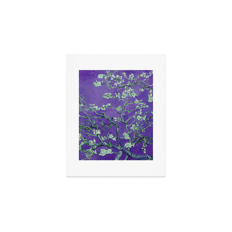 Vincent van Gogh "Almond Blossoms" (edited purple) Art Print Gallery Image 1