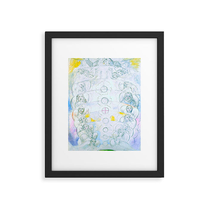 William Blake "Illustrations to Dante's Divine Comedy - The Vision of the Deity" Framed Art Print Gallery Image 1