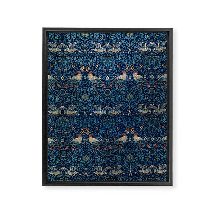 William Morris "Bird" Framed Canvas Print Gallery Image 1