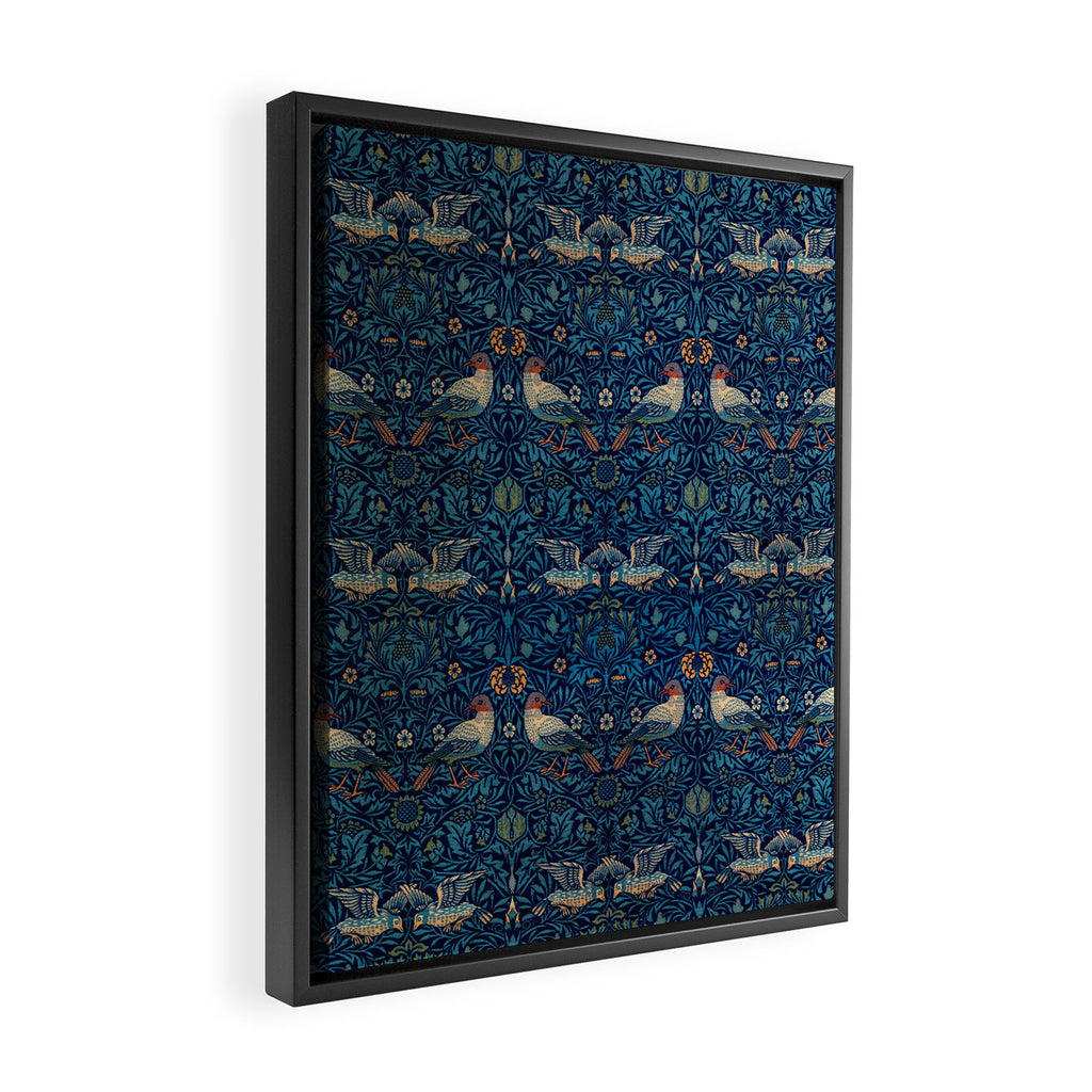 William Morris "Bird" Framed Canvas Print Gallery Image 2