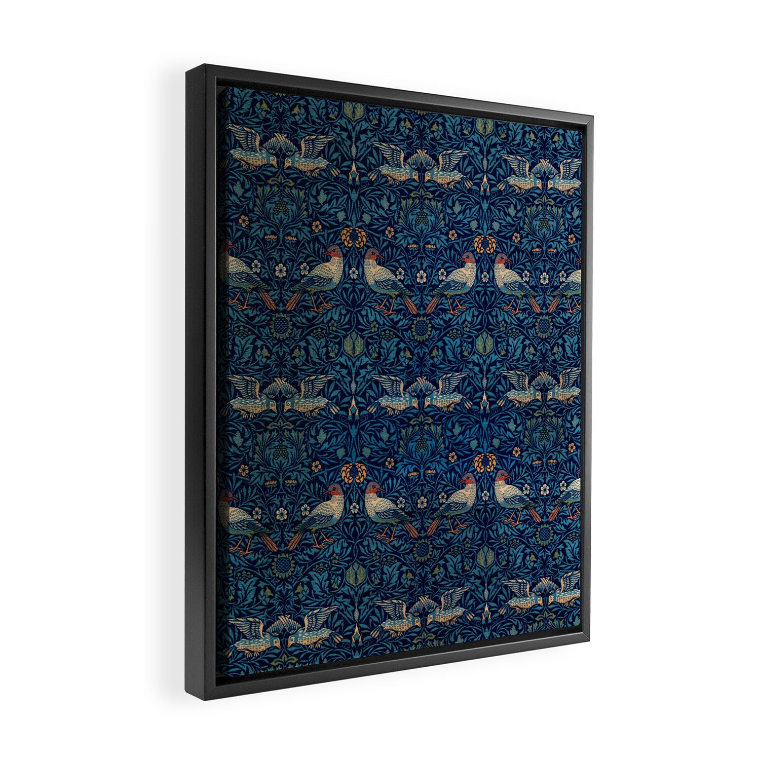 William Morris "Bird" Framed Canvas Print Gallery Image 2