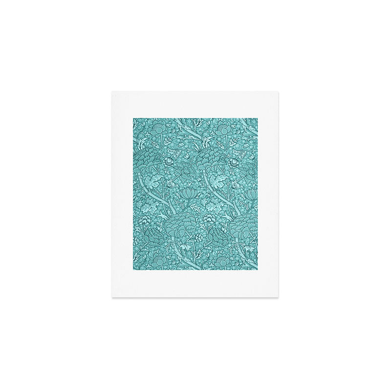 William Morris "Cray" 8. turquoise Art Print Gallery Image 1
