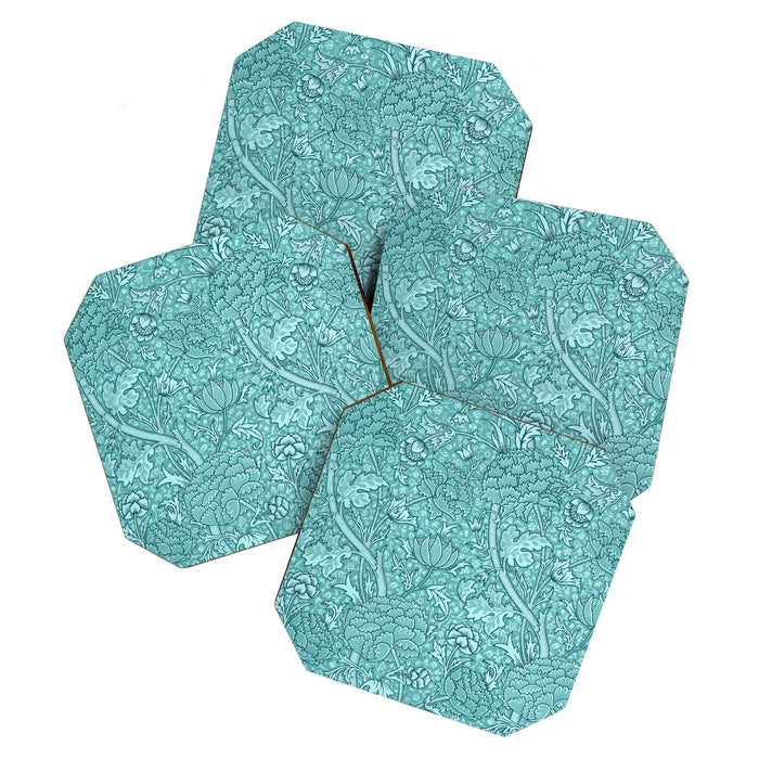 William Morris "Cray" 8. turquoise Coaster Gallery Image 1