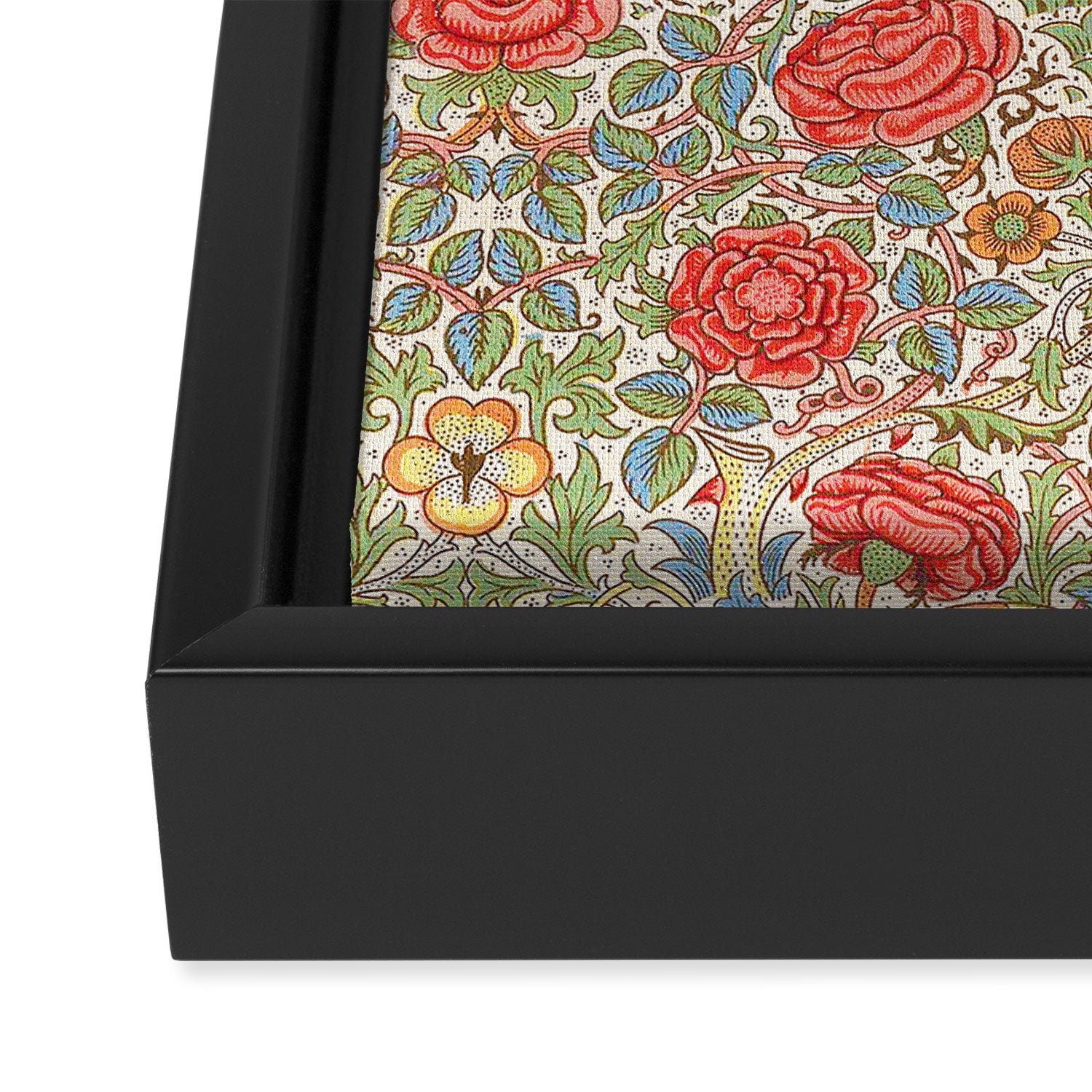 William Morris "Rose" Framed Canvas Print Gallery Image 3