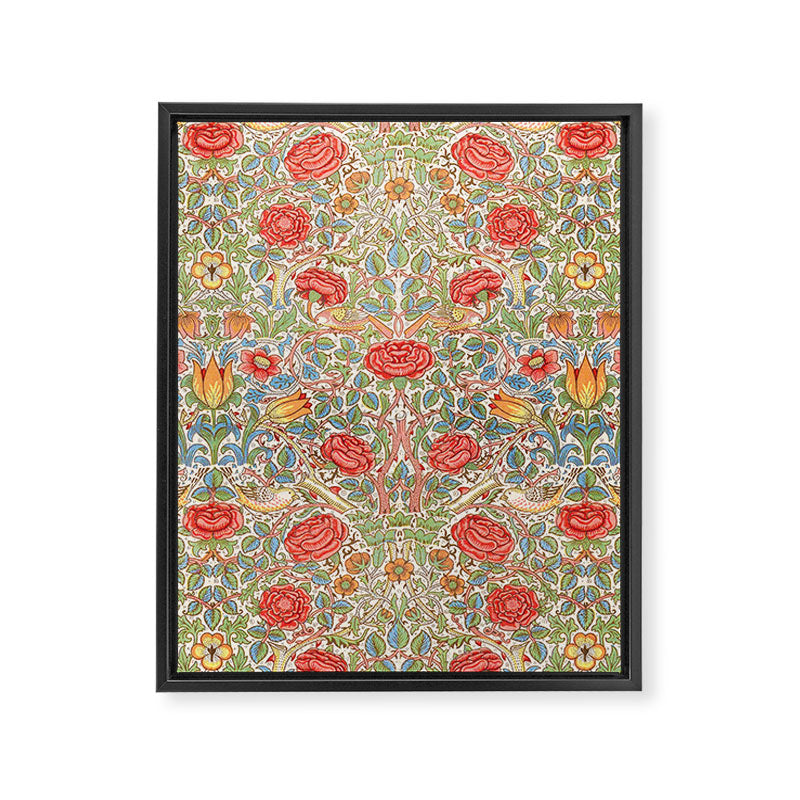 William Morris "Rose" Framed Canvas Print Gallery Image 8