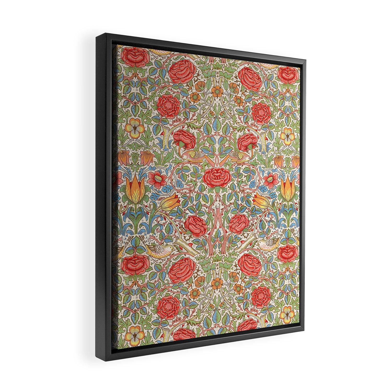 William Morris "Rose" Framed Canvas Print Gallery Image 2