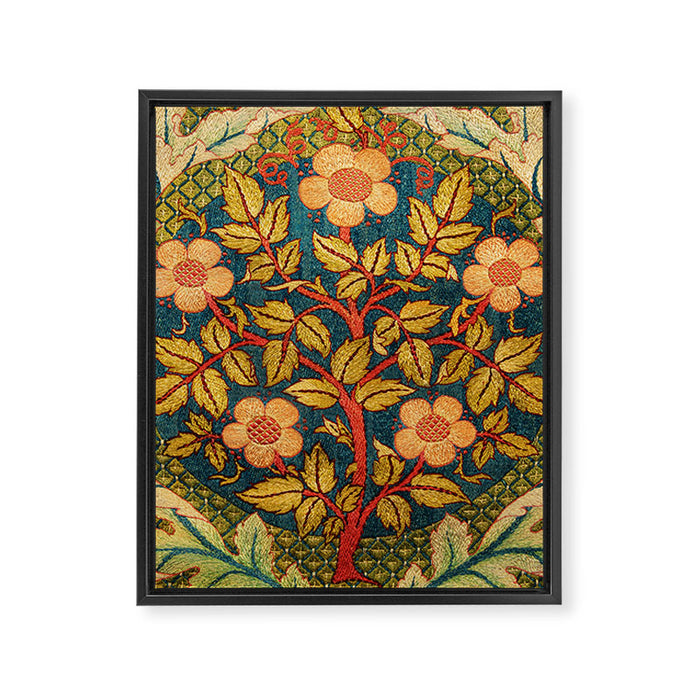 William Morris "Rose Wreath" Framed Canvas Print Gallery Image 1