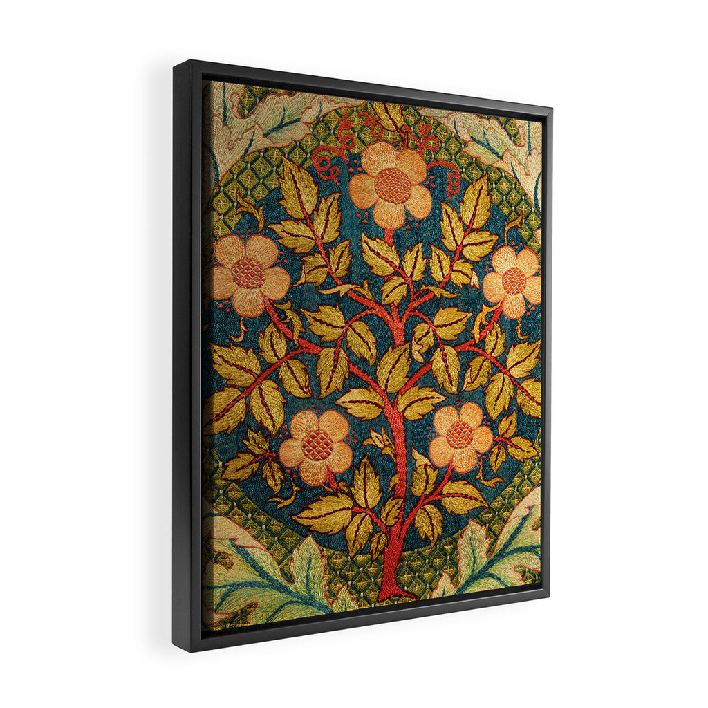 William Morris "Rose Wreath" Framed Canvas Print Gallery Image 2