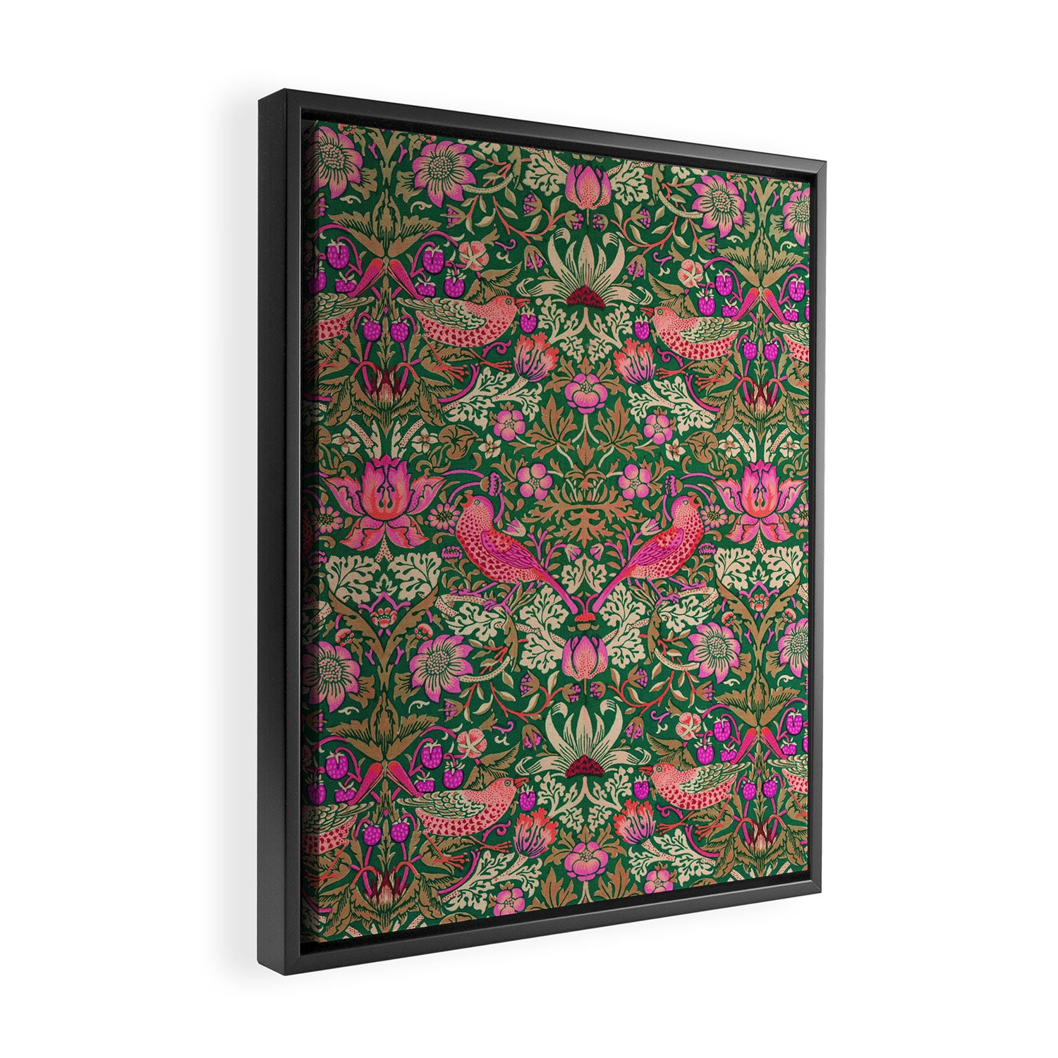 William Morris "Strawberry Thief" 7. Framed Canvas Print Gallery Image 2