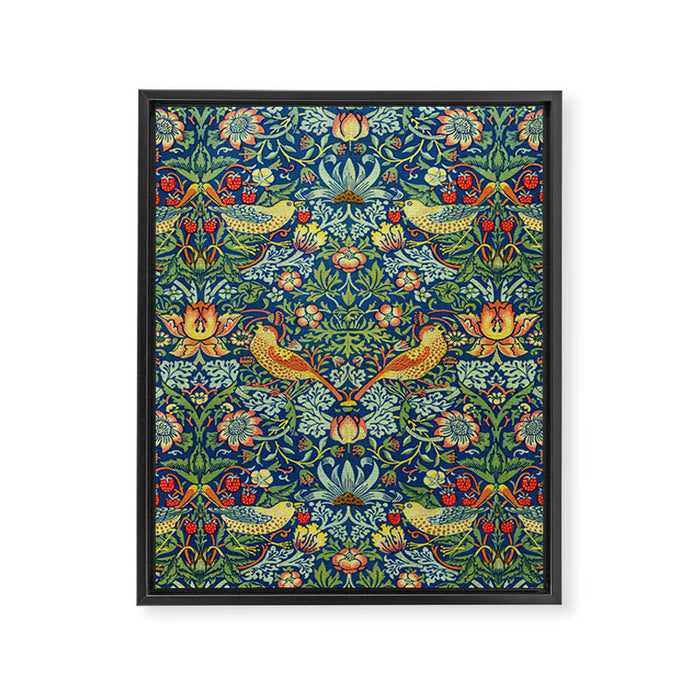 William Morris "Strawberry Thief" 11. Framed Canvas Print Gallery Image 1