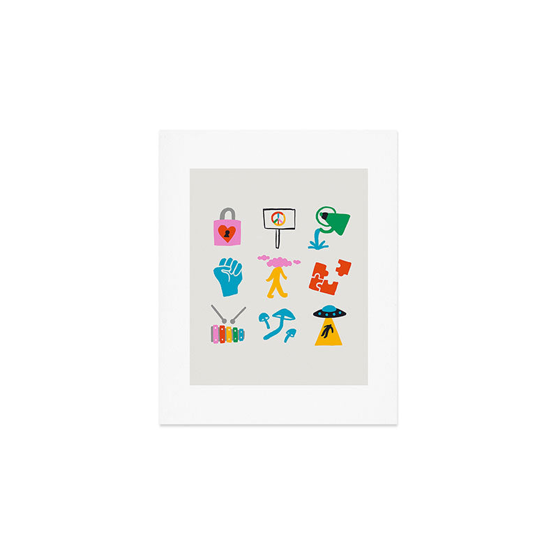 Aquarius Emoji Art Print Gallery Image 1