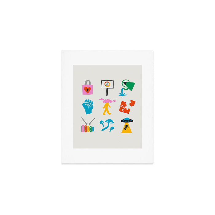 Aquarius Emoji Art Print Gallery Image 1