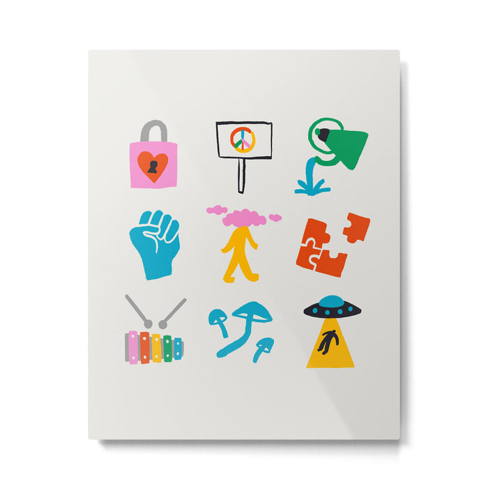 Aquarius Emoji Metal Print Gallery Image 1