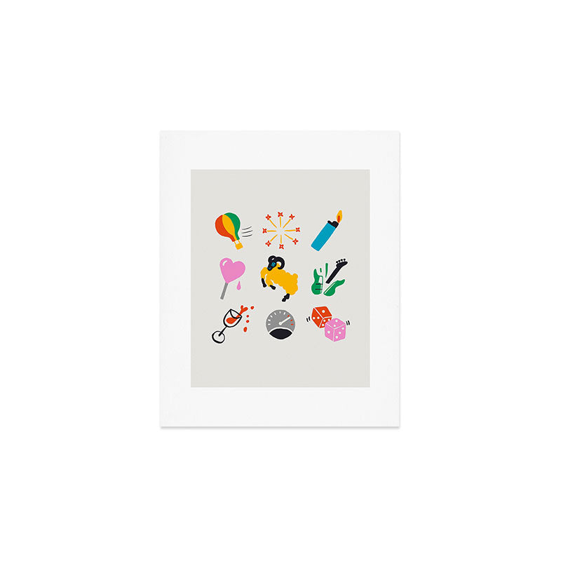 Aries Emoji Art Print Gallery Image 1