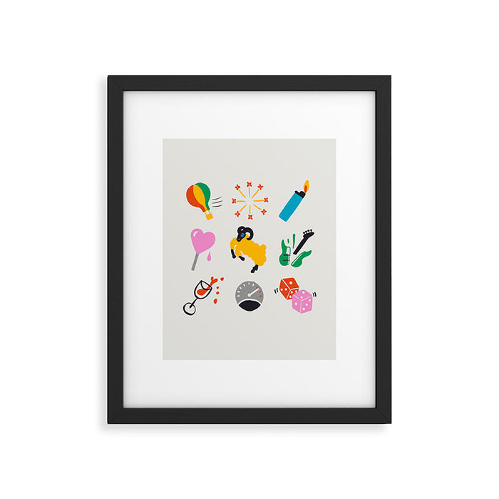 Aries Emoji Framed Art Print Gallery Image 1