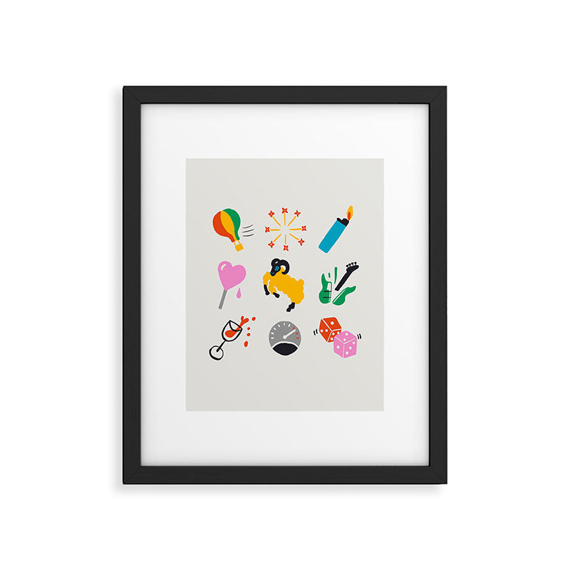 Aries Emoji Framed Art Print Gallery Image 6