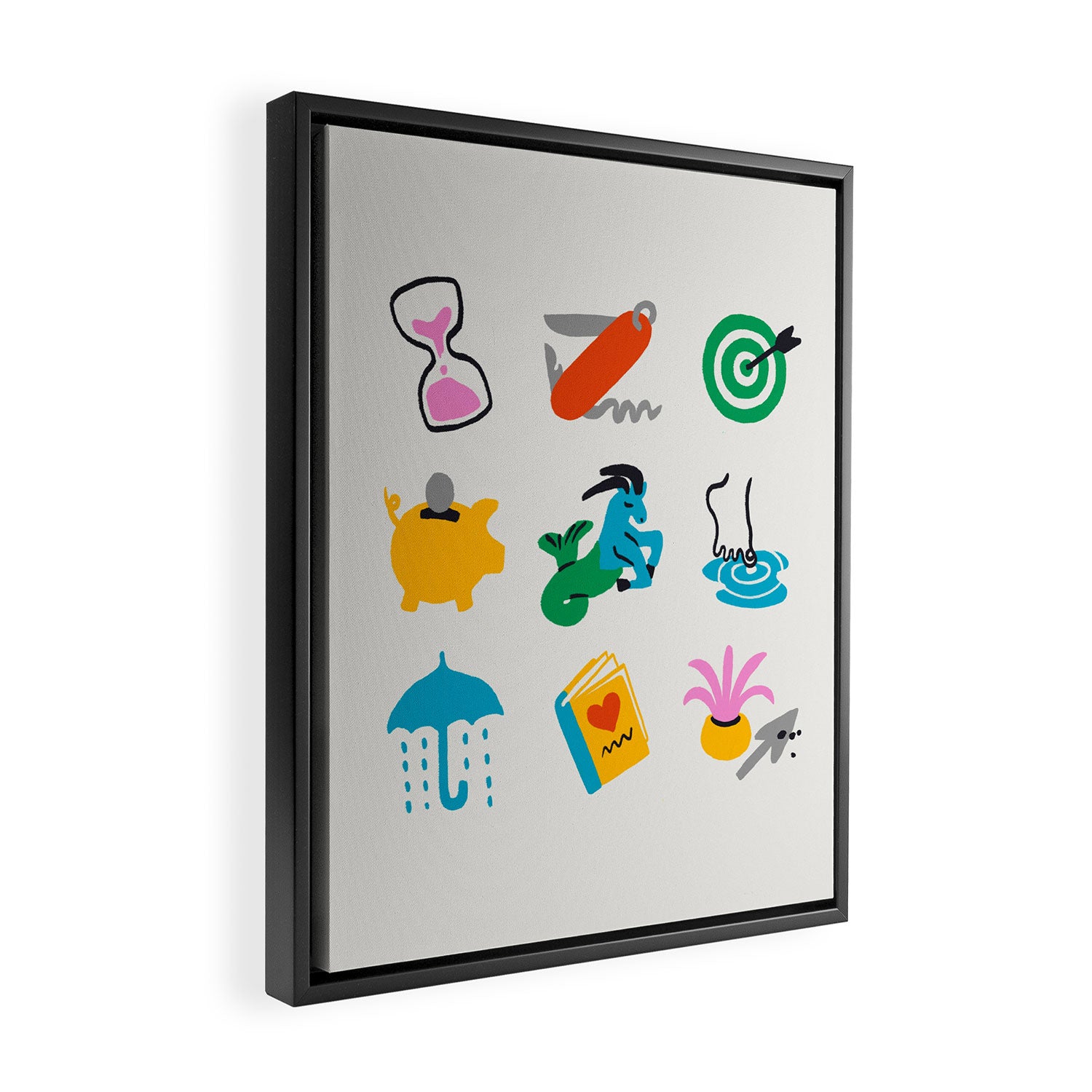 Capricorn Emoji Framed Canvas Print Gallery Image 2