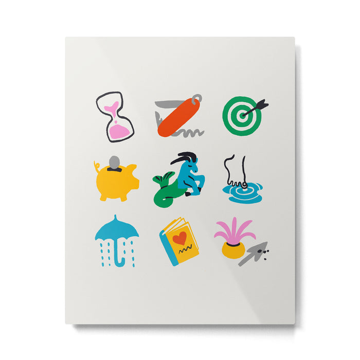 Capricorn Emoji Metal Print Gallery Image 1