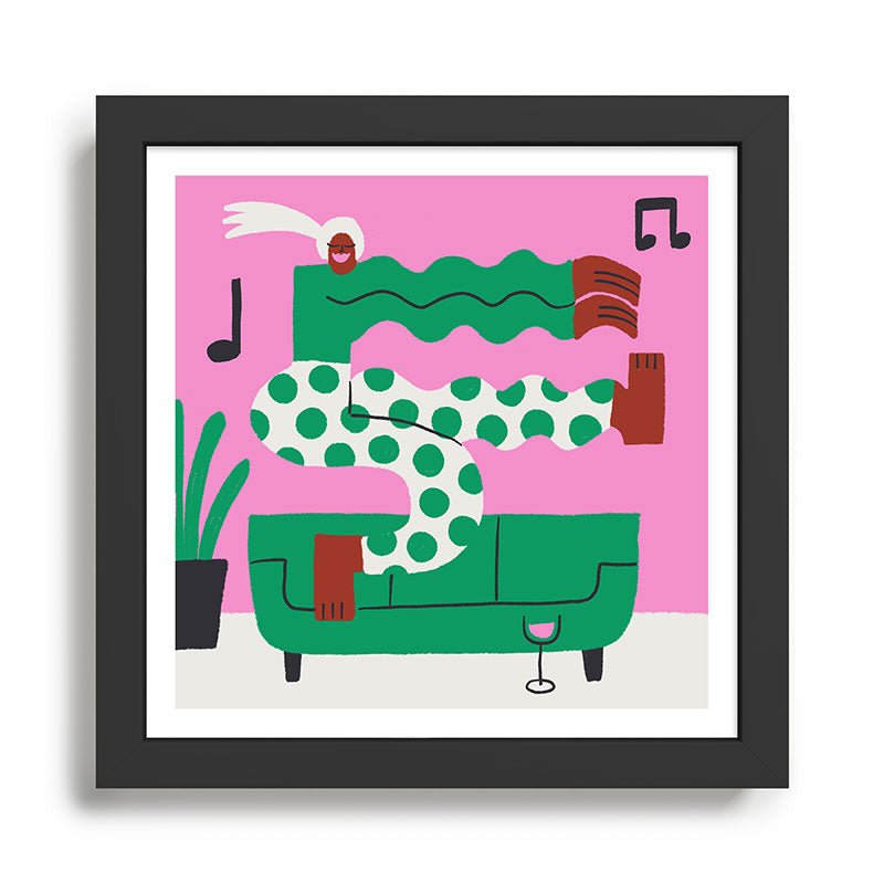 Dance Party for One Framed Art Print Gallery Image 1