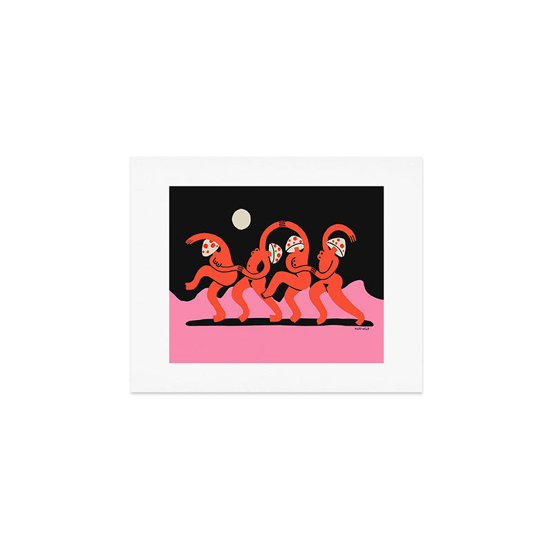 Full Moon Mushroom Dance  Art Print Gallery Image 1