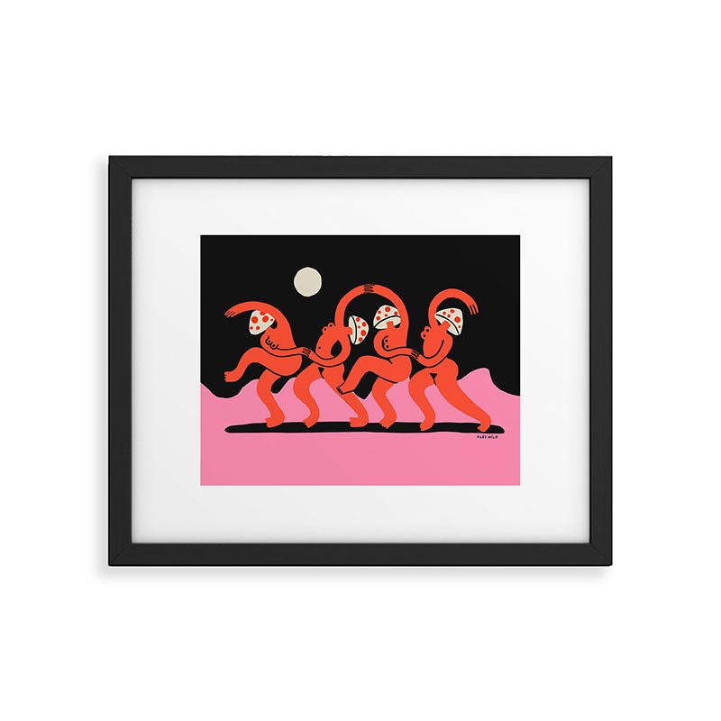 Full Moon Mushroom Dance  Framed Art Print Gallery Image 5