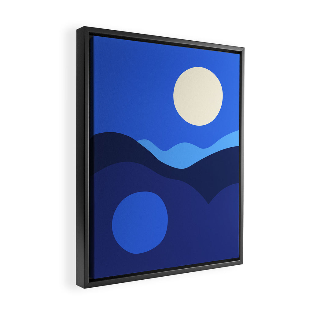 Full Moon Rising Framed Canvas Print Gallery Image 2
