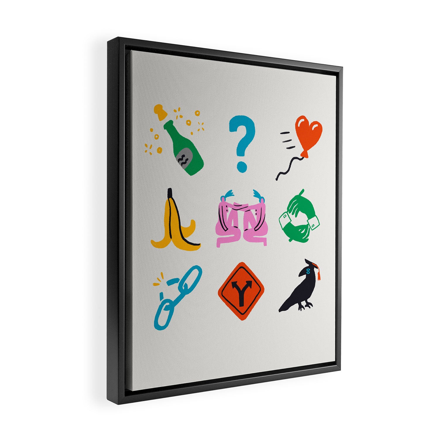 Gemini Emoji Framed Canvas Print Gallery Image 2