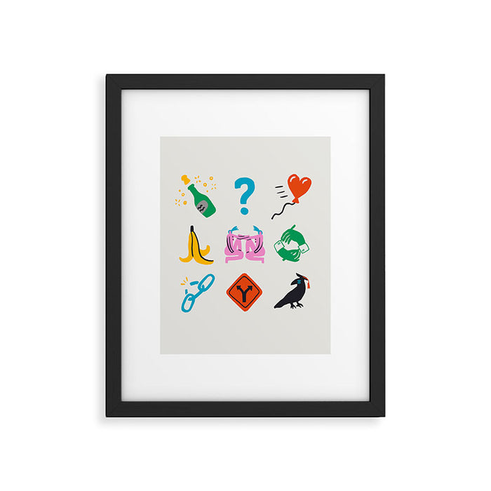 Gemini Emoji Framed Art Print Gallery Image 1