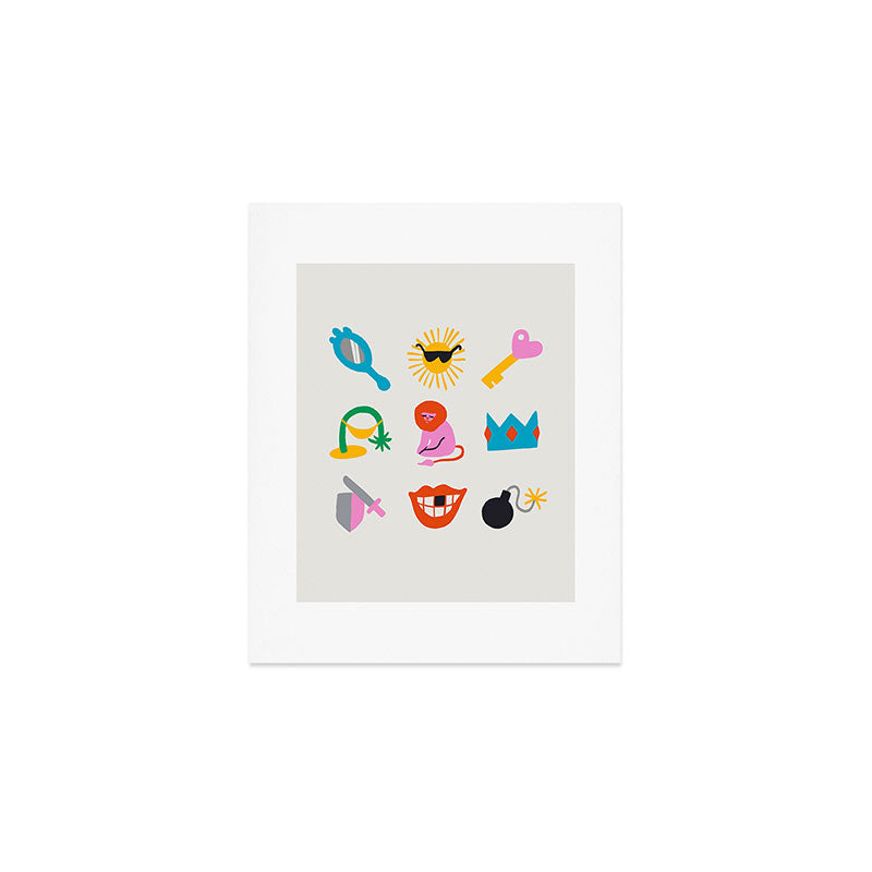 Leo Emoji Art Print Gallery Image 1