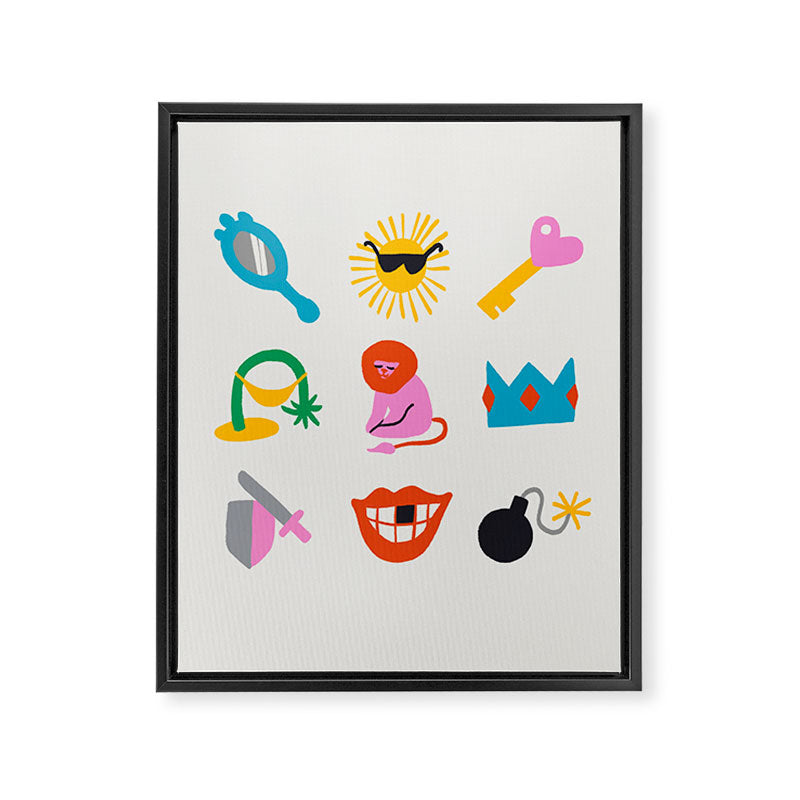 Leo Emoji Framed Canvas Print Gallery Image 8
