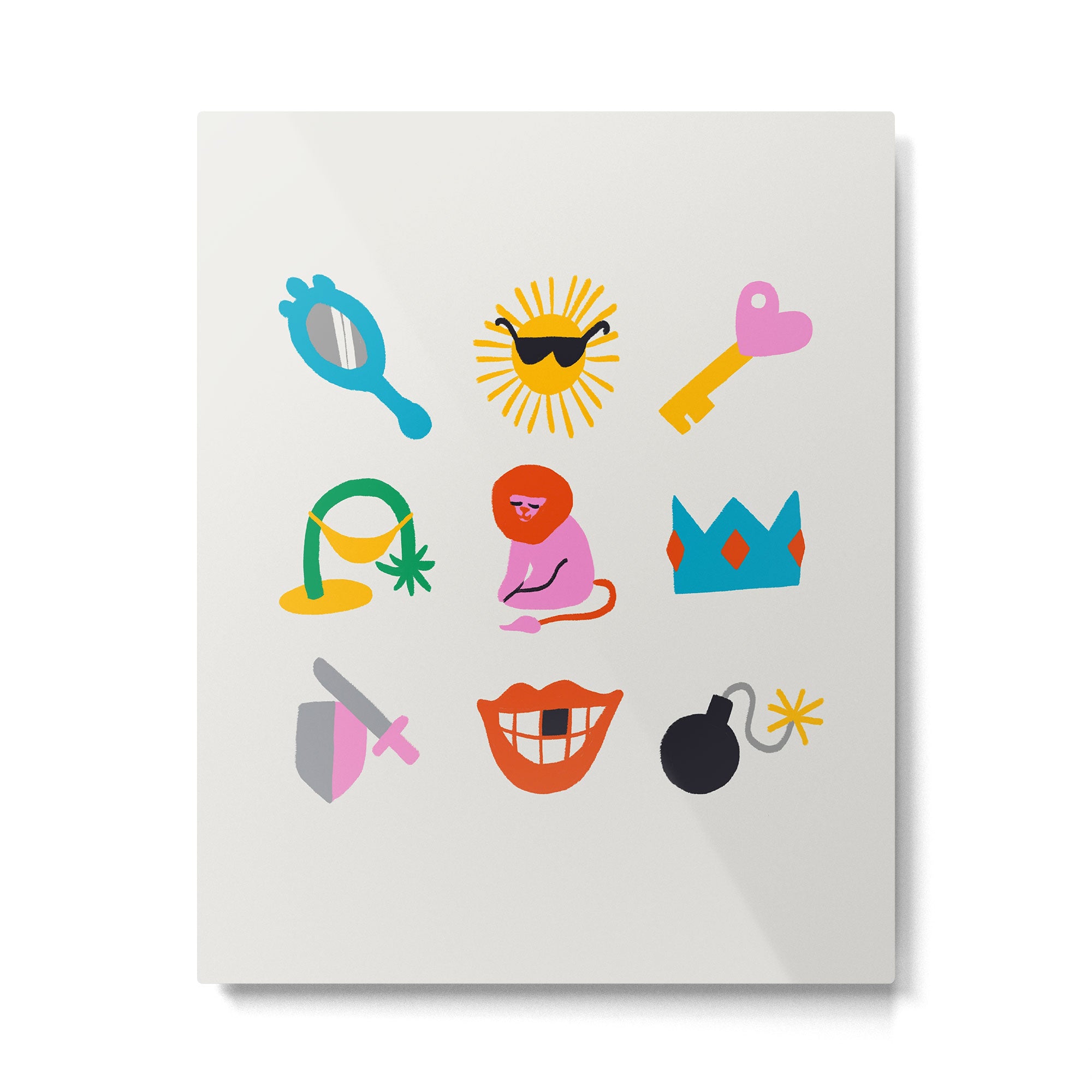 Leo Emoji Metal Print Gallery Image 6