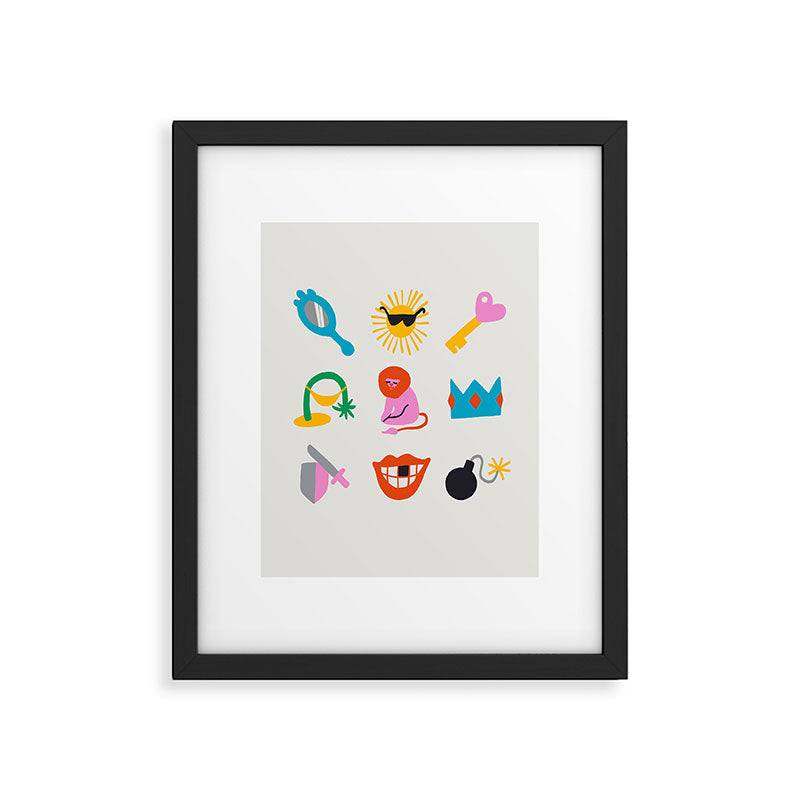 Leo Emoji Framed Art Print Gallery Image 6