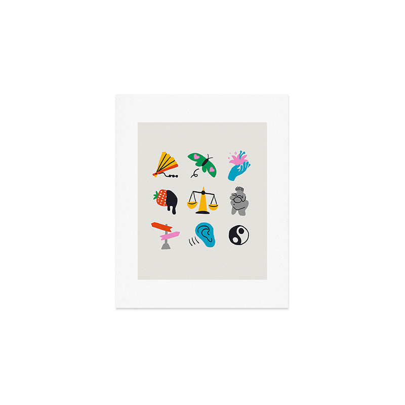 Libra Emoji Art Print Gallery Image 1