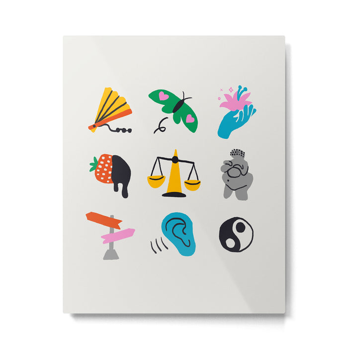 Libra Emoji Metal Print Gallery Image 1