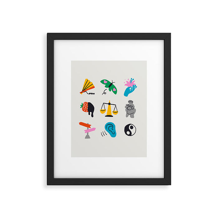 Libra Emoji Framed Art Print Gallery Image 1