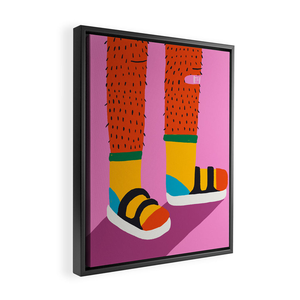 Long Hair Don't Care Framed Canvas Print Gallery Image 2