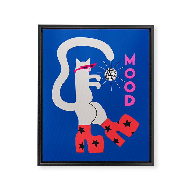 Mood Cat Framed Canvas Print Gallery Image 6