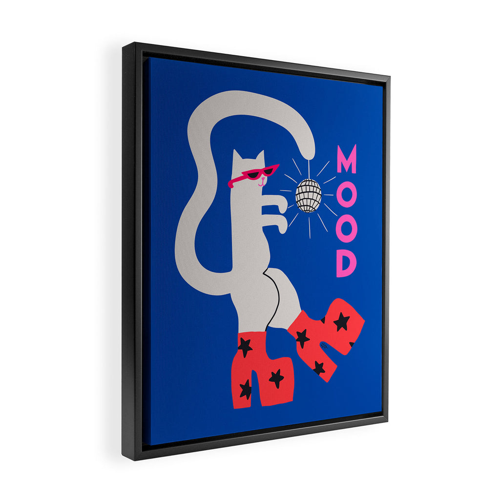 Mood Cat Framed Canvas Print Gallery Image 2