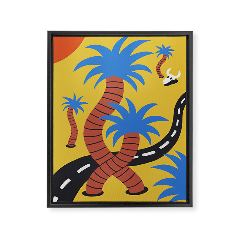 Palmy Road Trippin' Framed Canvas Print Gallery Image 6