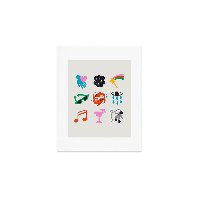 Pisces Emoji Art Print Gallery Image 1