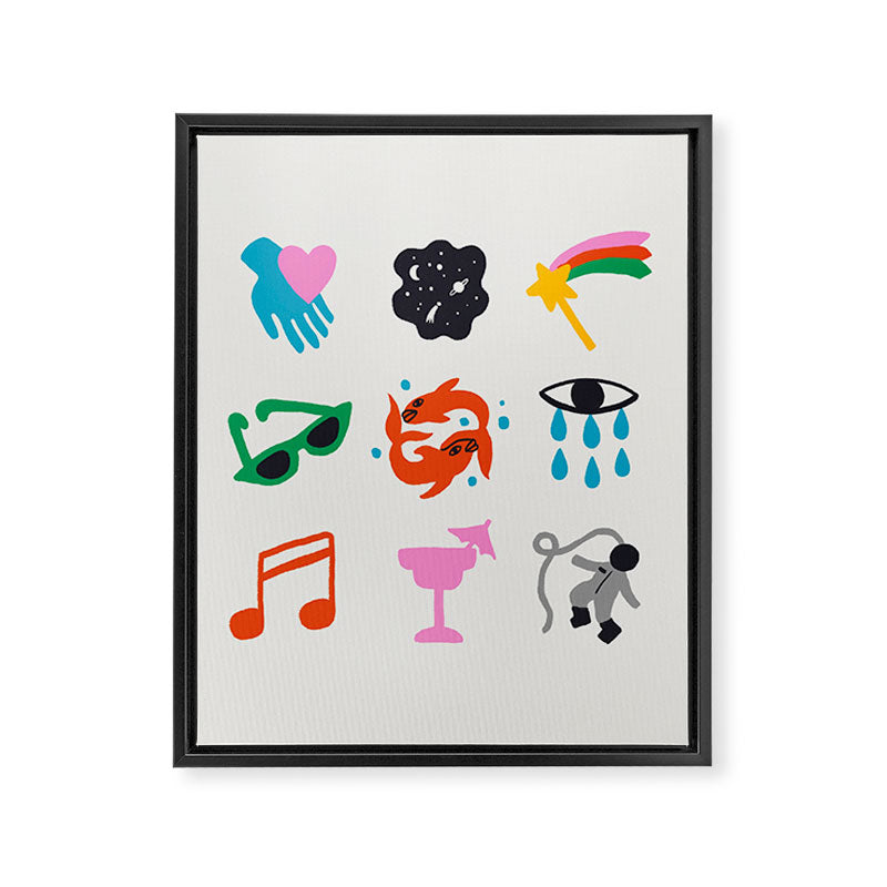 Pisces Emoji Framed Canvas Print Gallery Image 8