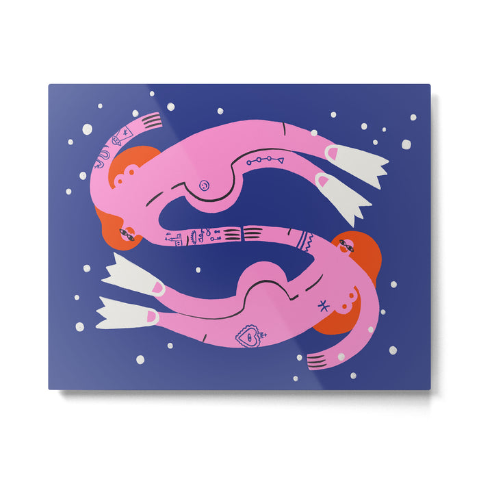Pisces: Swirling In The Deep Metal Print Gallery Image 1