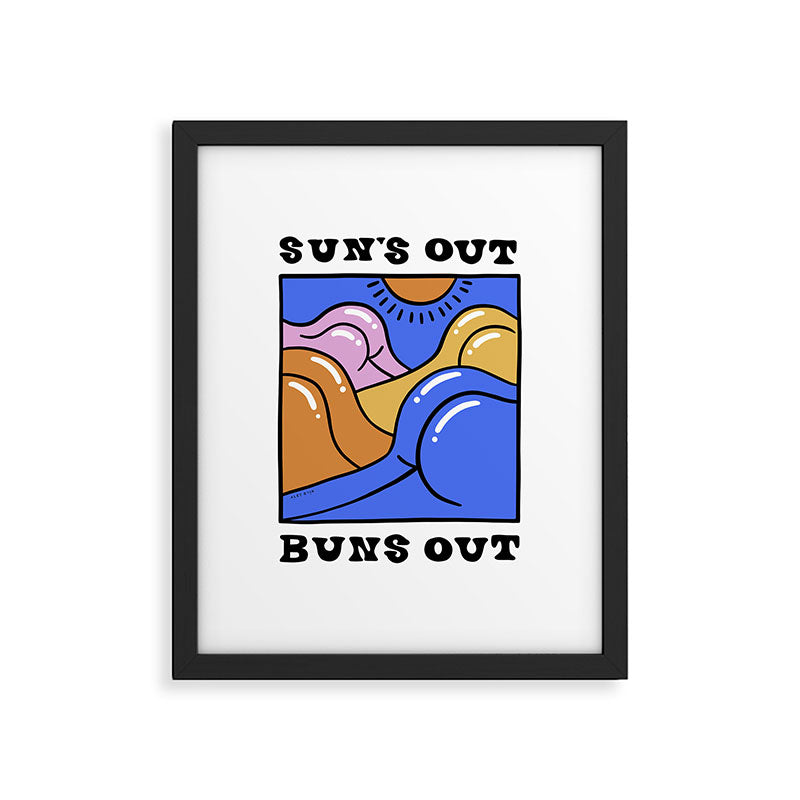 Sun's Out Buns Out (with Lettering) Framed Art Print Gallery Image 5