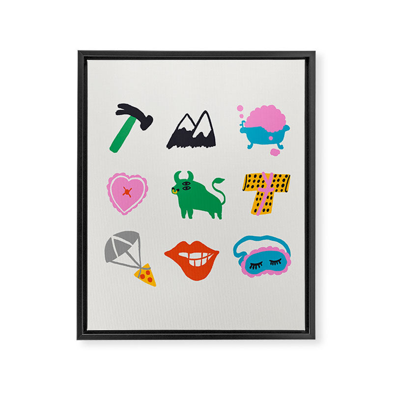 Taurus Emoji Framed Canvas Print Gallery Image 8