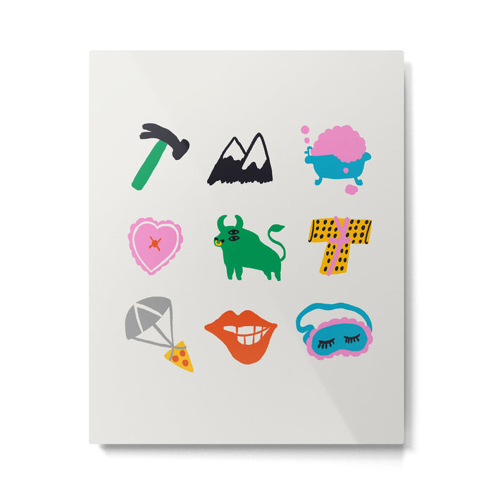 Taurus Emoji Metal Print Gallery Image 1