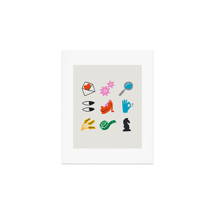 Virgo Emoji Art Print Gallery Image 1