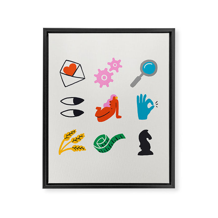 Virgo Emoji Framed Canvas Print Gallery Image 1