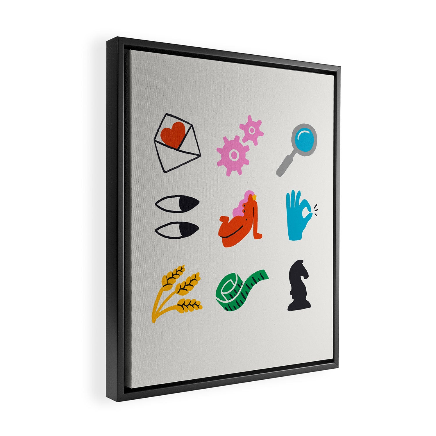 Virgo Emoji Framed Canvas Print Gallery Image 2
