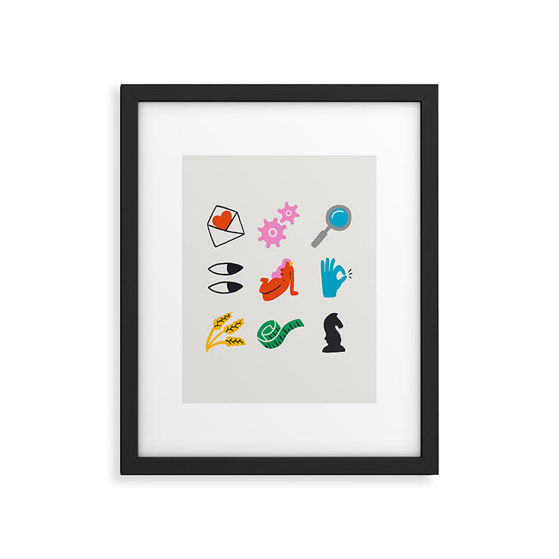 Virgo Emoji Framed Art Print Gallery Image 6